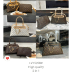 Louis Vuitton Neo Ever More PM Monogram Coated Canvas Hand Bag and Pouch Beige Brown with Free Perfume - Image 3
