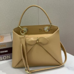 Christian Dior Cigale Top Handle Shoulder Hand Bag Crossbody Strap Bag Gold Hardware Beige with Free Perfume