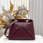 Christian Dior Cigale Top Handle Shoulder Hand Bag Crossbody Strap Bag Gold Hardware Burgundy with Free Perfume - Image 3