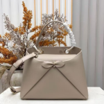 Christian Dior Cigale Top Handle Shoulder Hand Bag Crossbody Strap Bag Gold Hardware Taupe with Free Perfume