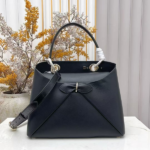 Christian Dior Cigale Top Handle Shoulder Hand Bag Crossbody Strap Bag Gold Hardware Black with Free Perfume