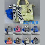 Christian Dior Small Lady D-lite Top Handle Hand Bag with Free Perfume Gold Pink with Free Perfume - Image 3