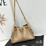 Chanel 25 Small Quilted Leather Shiny Crumpled Calfskin Hobo Shoulder Crossbody Hand Bag Gold Beige with Free Perfume