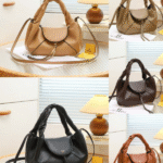 Fendi Spy Small Leather Pouch Hand Bag Shoulder Crossbody Strap Beige with Free Perfume - Image 3